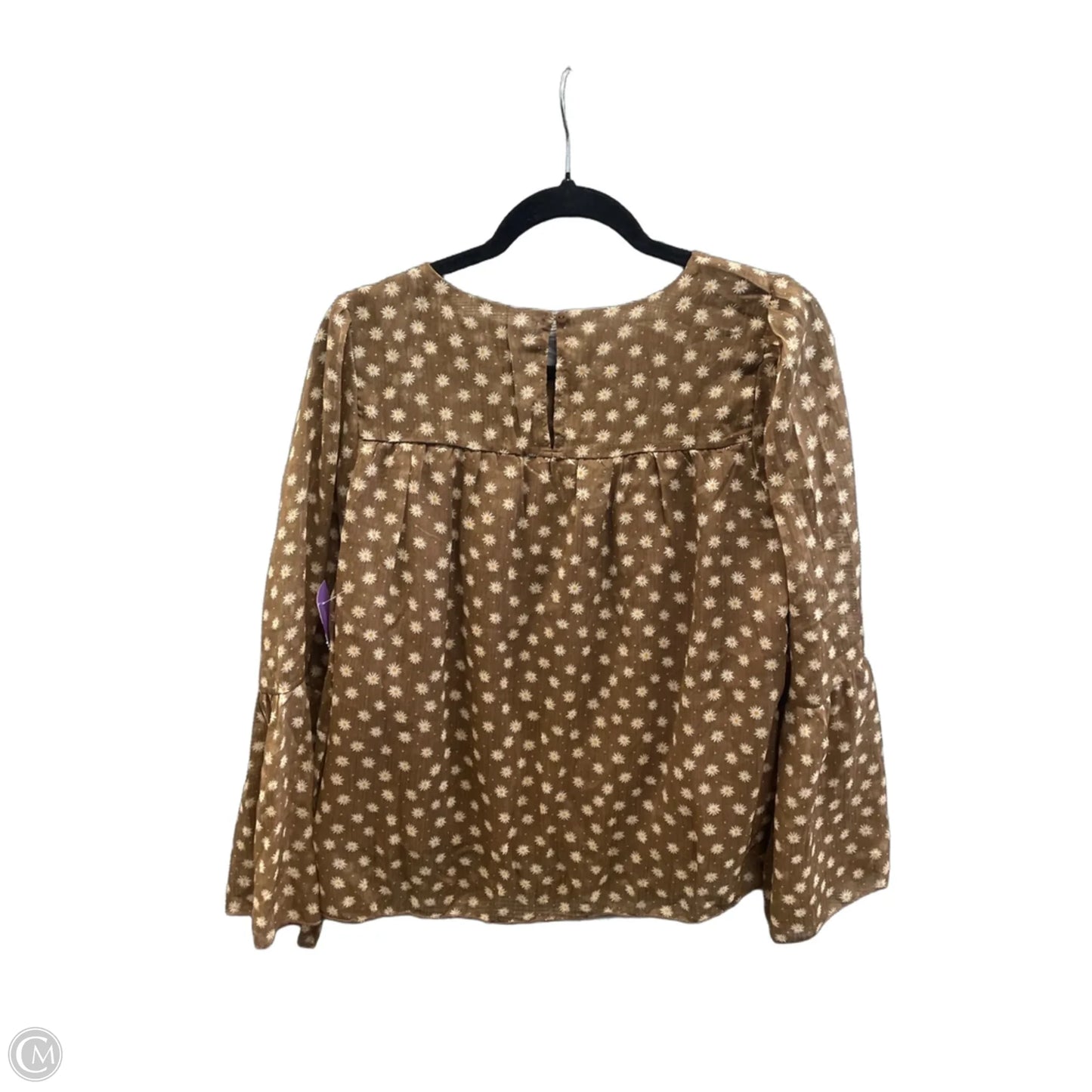 Blouse Long Sleeve By Hayden La In Brown, Size: S