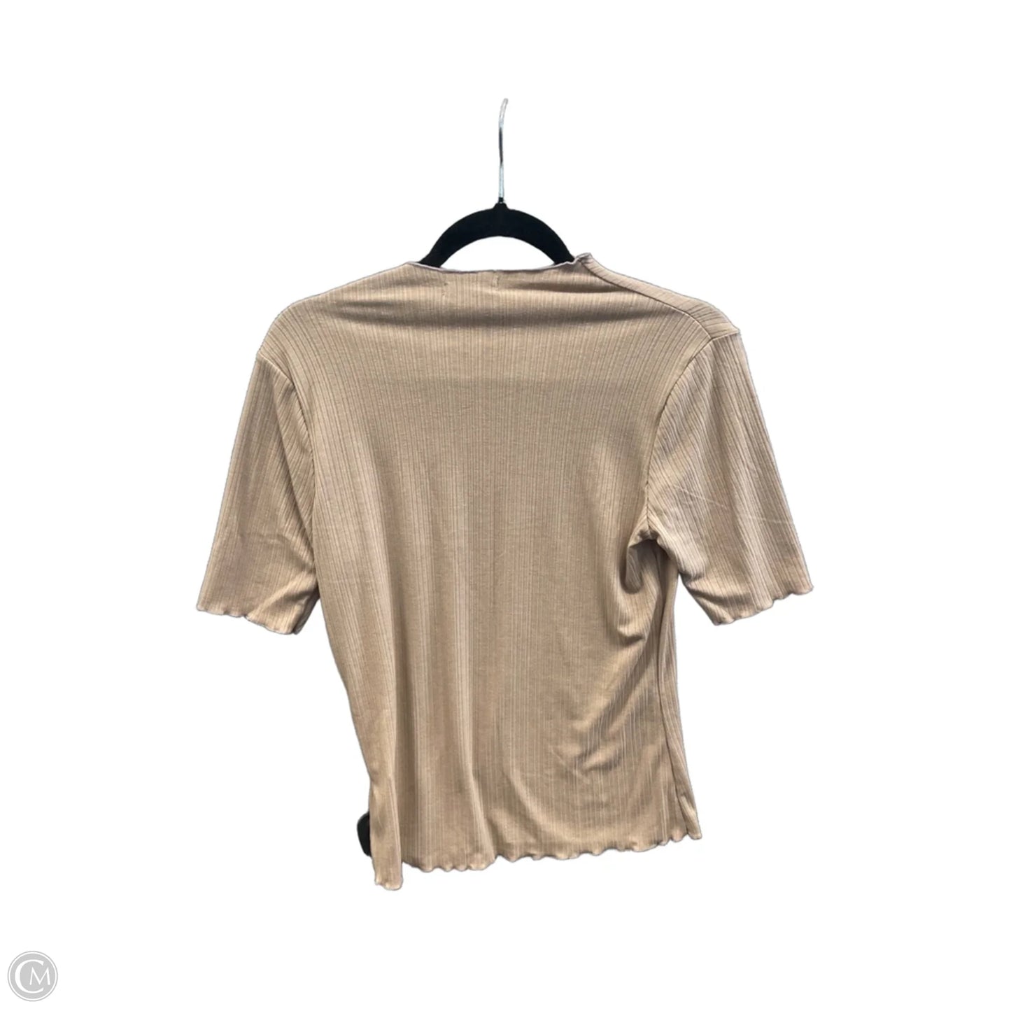 Top Short Sleeve By Polygram In Brown, Size: M