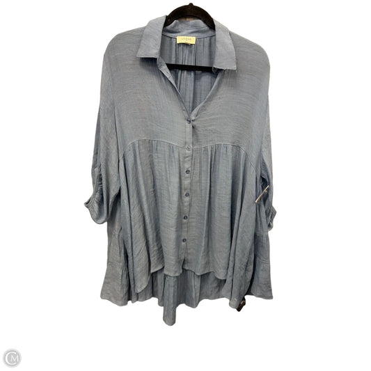 Tunic Long Sleeve By Umgee In Blue, Size: S