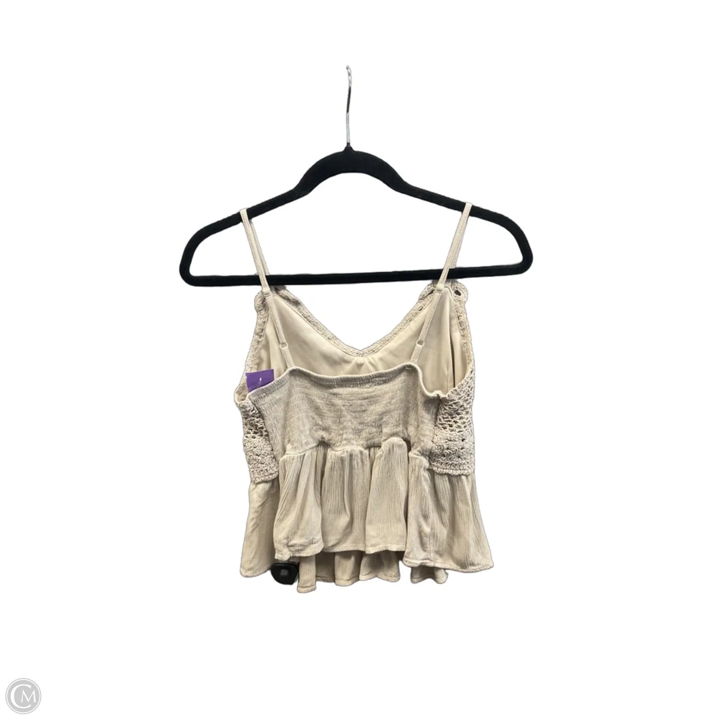 Top Sleeveless By Ultra Flirt In Beige, Size: Xl