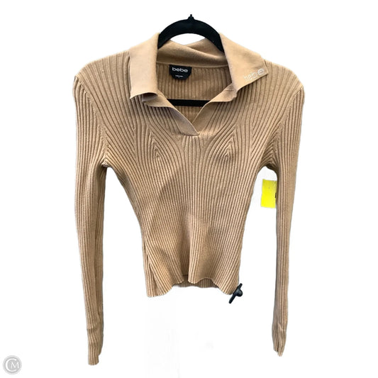 Top Long Sleeve By Bebe In Brown, Size: L