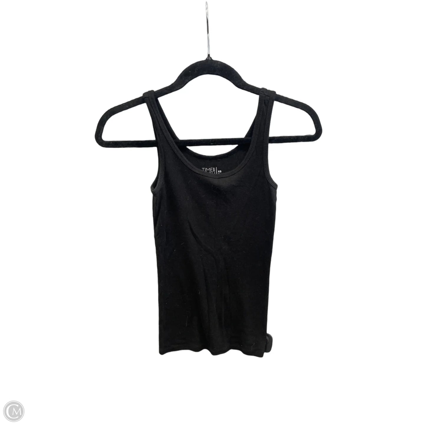 Top Sleeveless Basic By Time And Tru In Black, Size: Xs