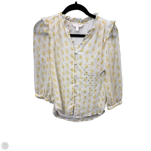 Blouse Long Sleeve By Lc Lauren Conrad In Yellow, Size: Xs