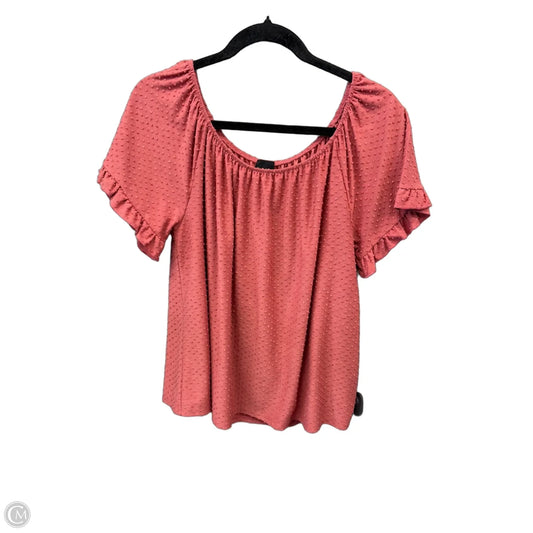 Top Short Sleeve By W5 In Pink, Size: L