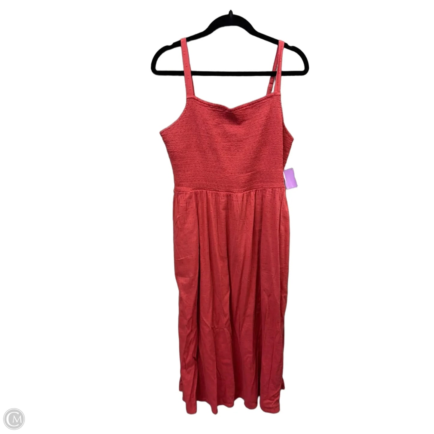 Dress Casual Midi By Old Navy In Red, Size: L