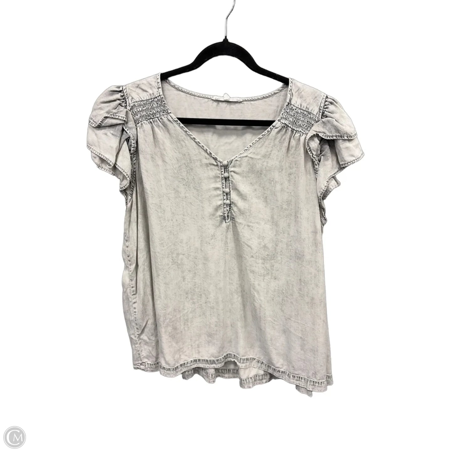 Top Short Sleeve By Jane And Delancey In Grey, Size: 1x