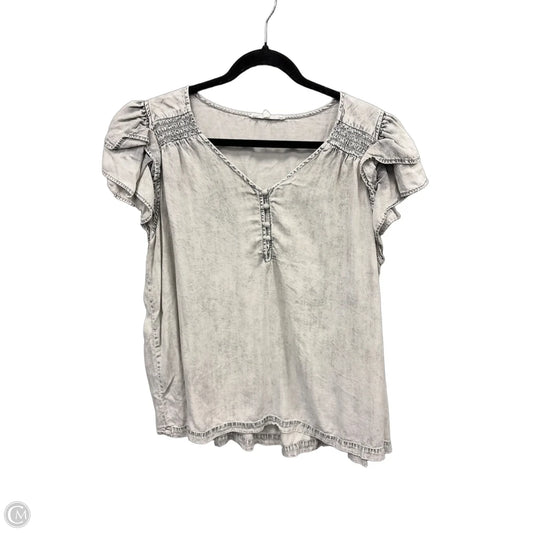 Top Short Sleeve By Jane And Delancey In Grey, Size: 1x
