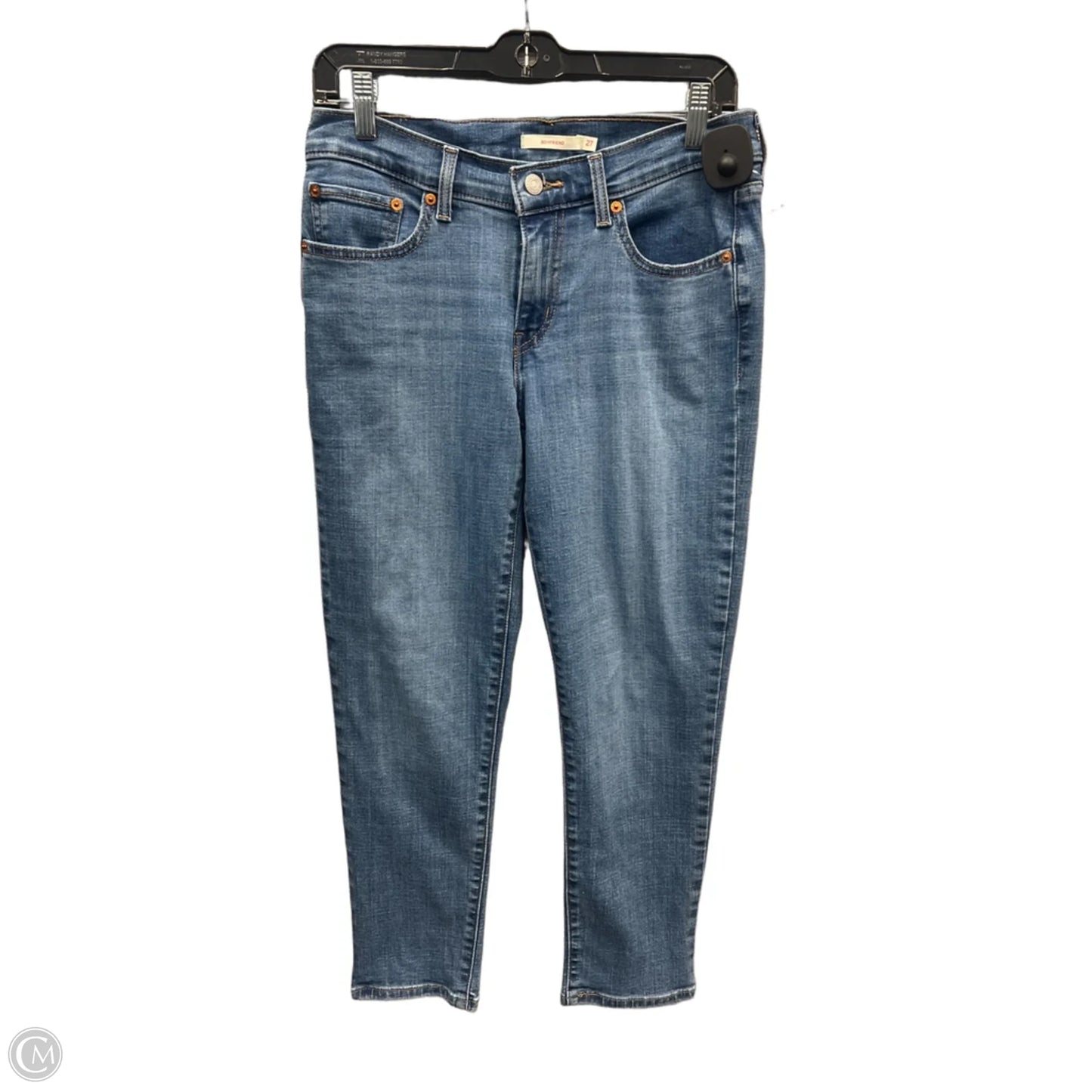 Jeans Boyfriend By Levis In Blue Denim, Size: 4