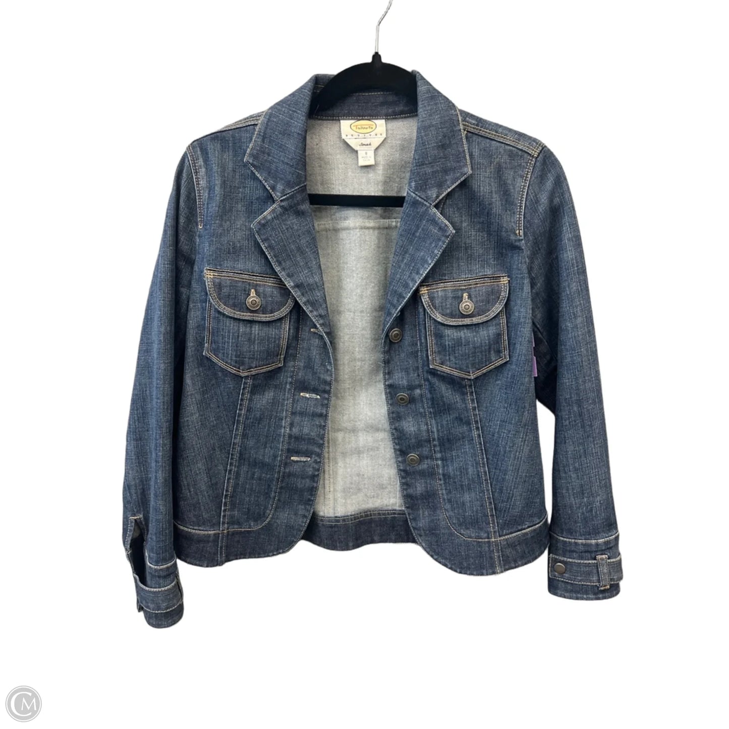 Jacket Denim By Talbots In Blue Denim, Size: M