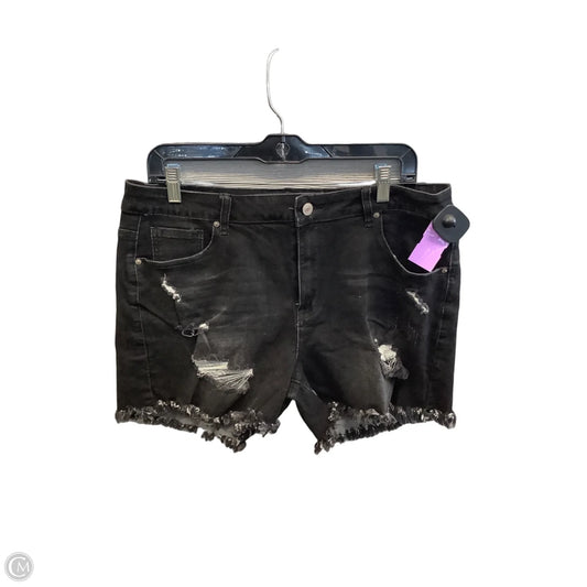Shorts By Clothes Mentor In Black Denim, Size: 14