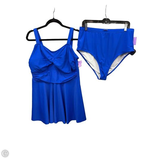 Swimsuit 2pc By Shein In Blue, Size: 2x