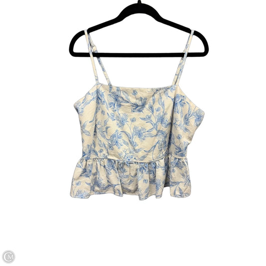 Top Sleeveless By A New Day In Blue & White, Size: Xxl
