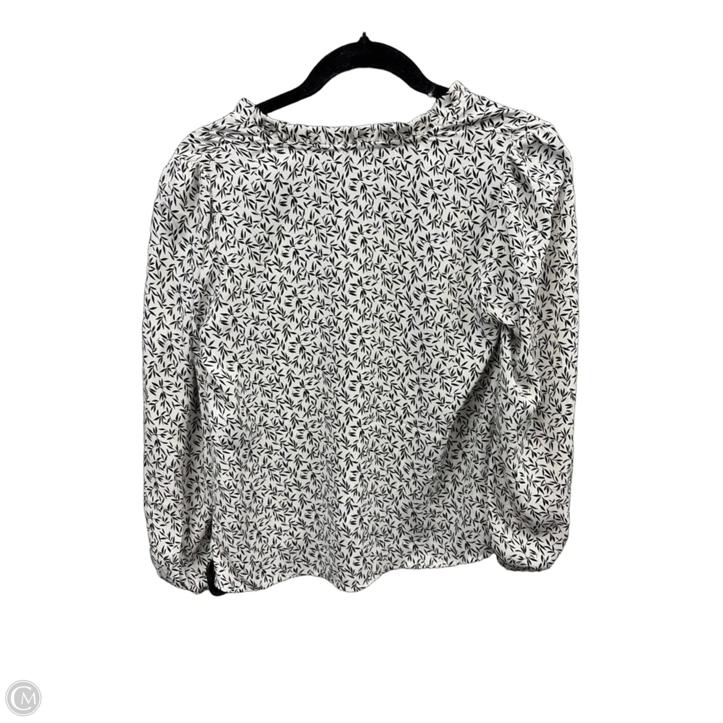 Blouse Long Sleeve By Banana Republic In White, Size: Xs