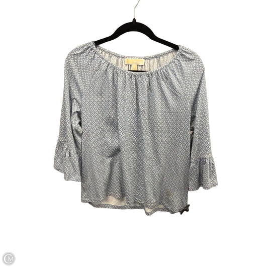 Top Long Sleeve By Michael By Michael Kors In Blue, Size: S