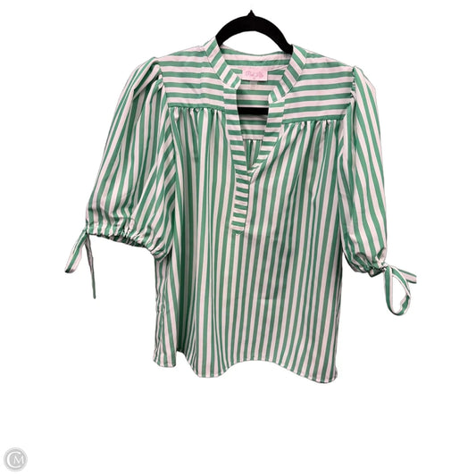 Top Short Sleeve By Pink Lily In Striped Pattern, Size: S