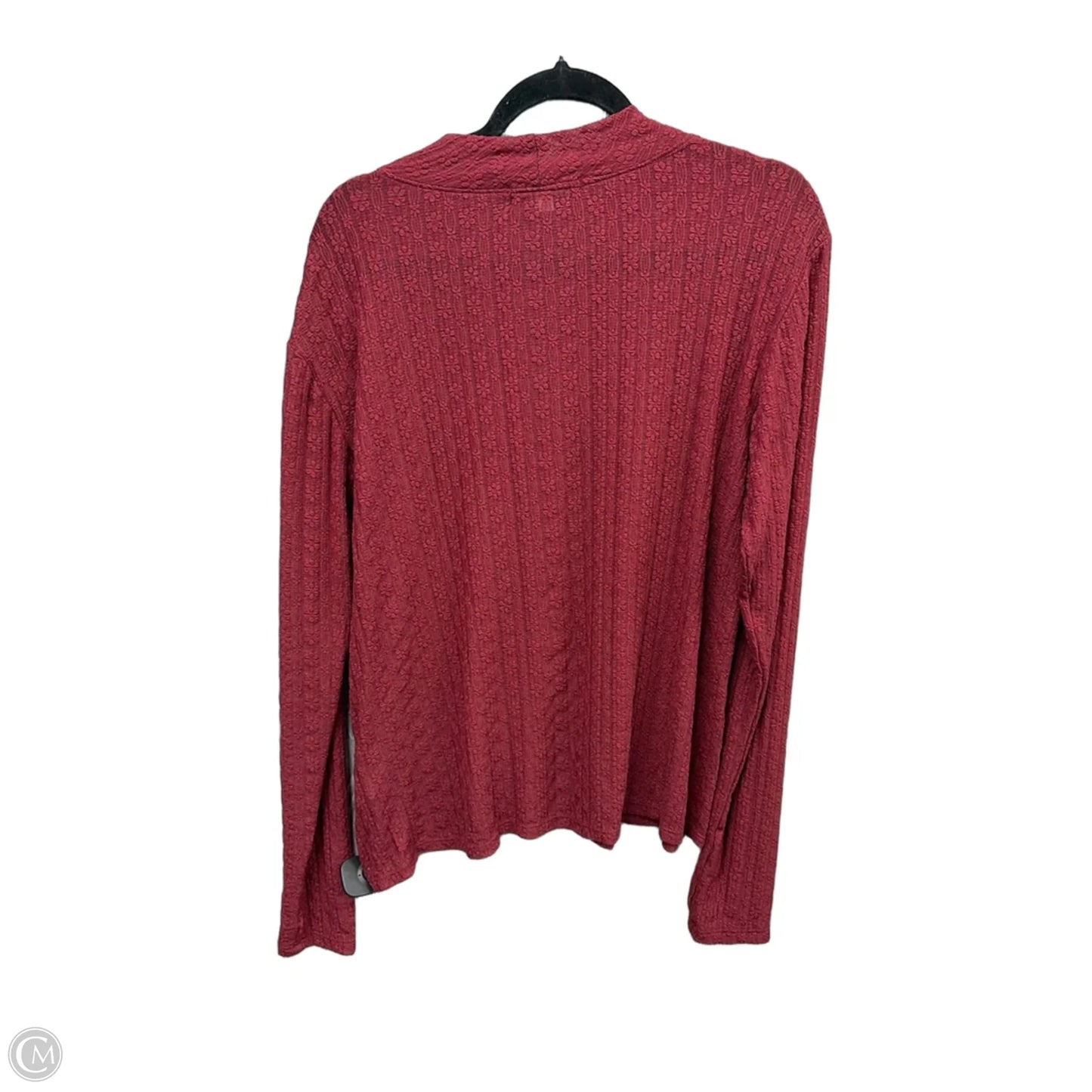 Top Long Sleeve By Blakeley In Red, Size: 2x