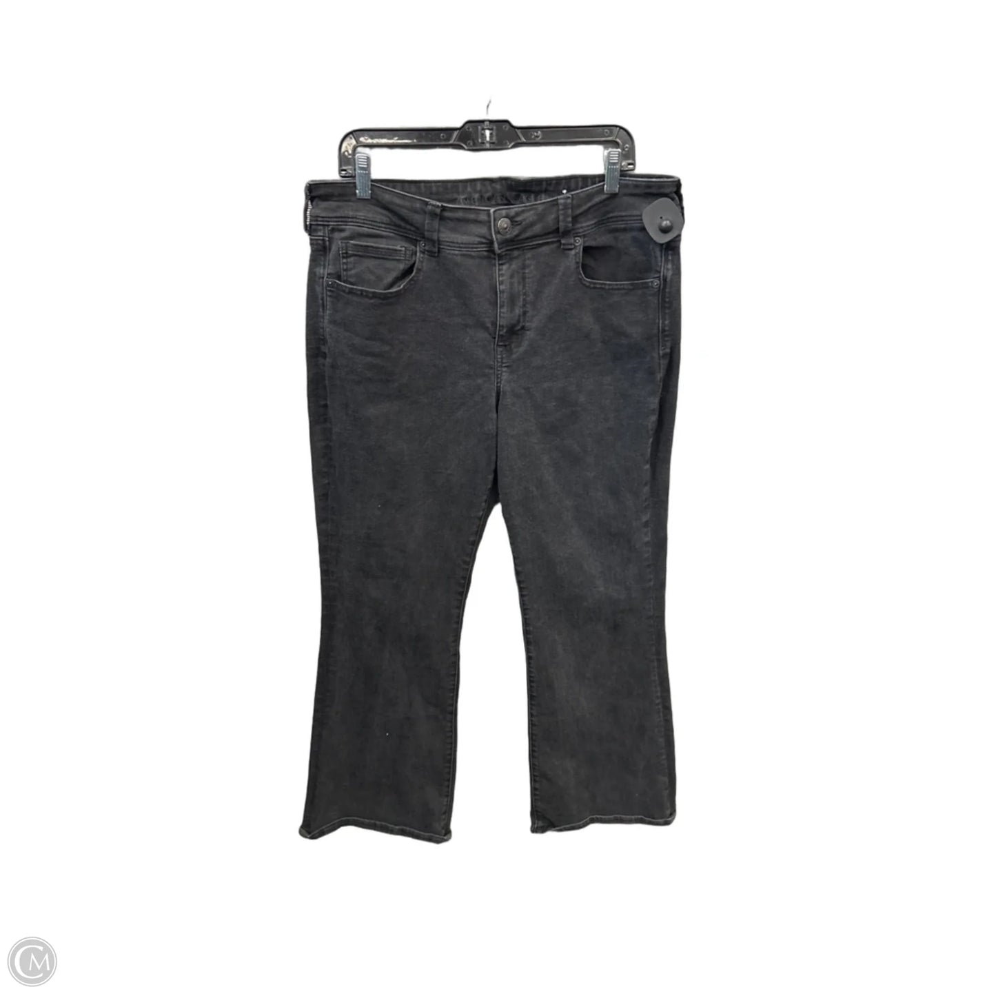 Jeans Boot Cut By American Eagle In Black Denim, Size: 16