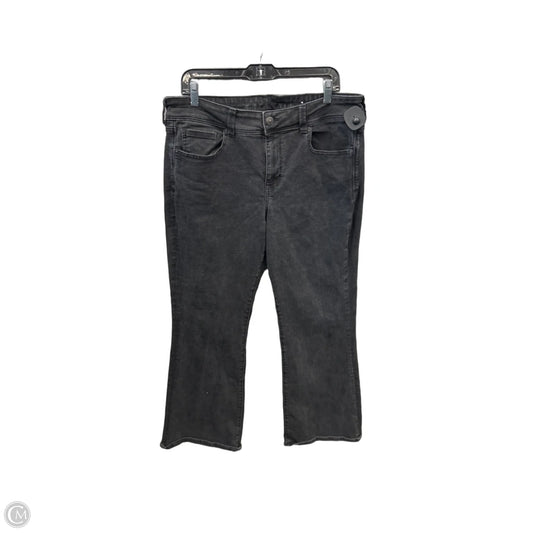 Jeans Boot Cut By American Eagle In Black Denim, Size: 16