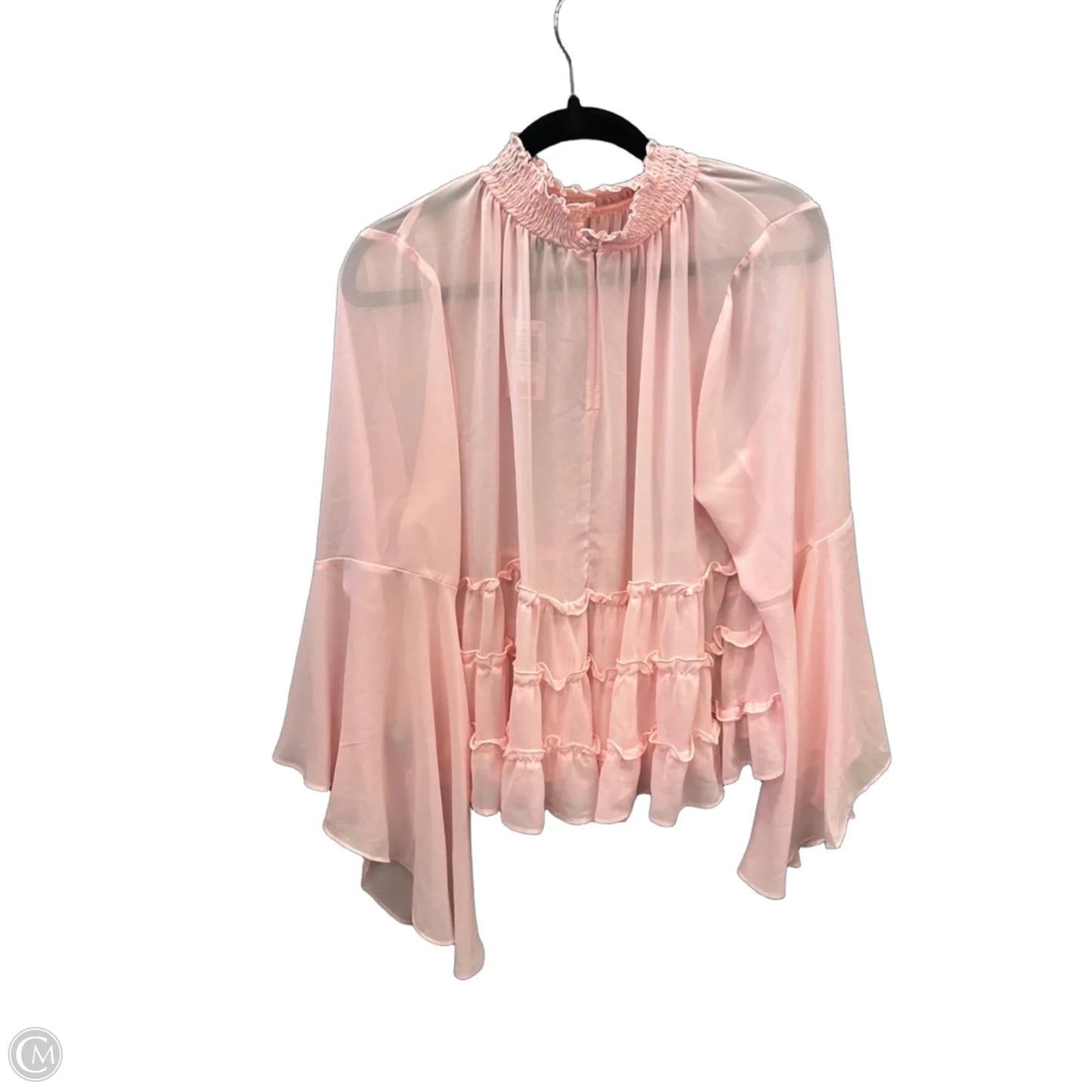 Blouse Long Sleeve By Torrid In Pink, Size: L