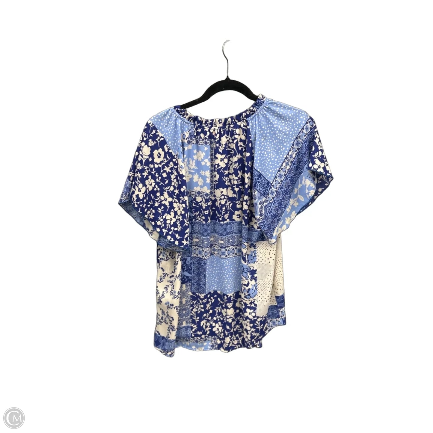 Tunic Short Sleeve By Hailey & Co In Blue, Size: M