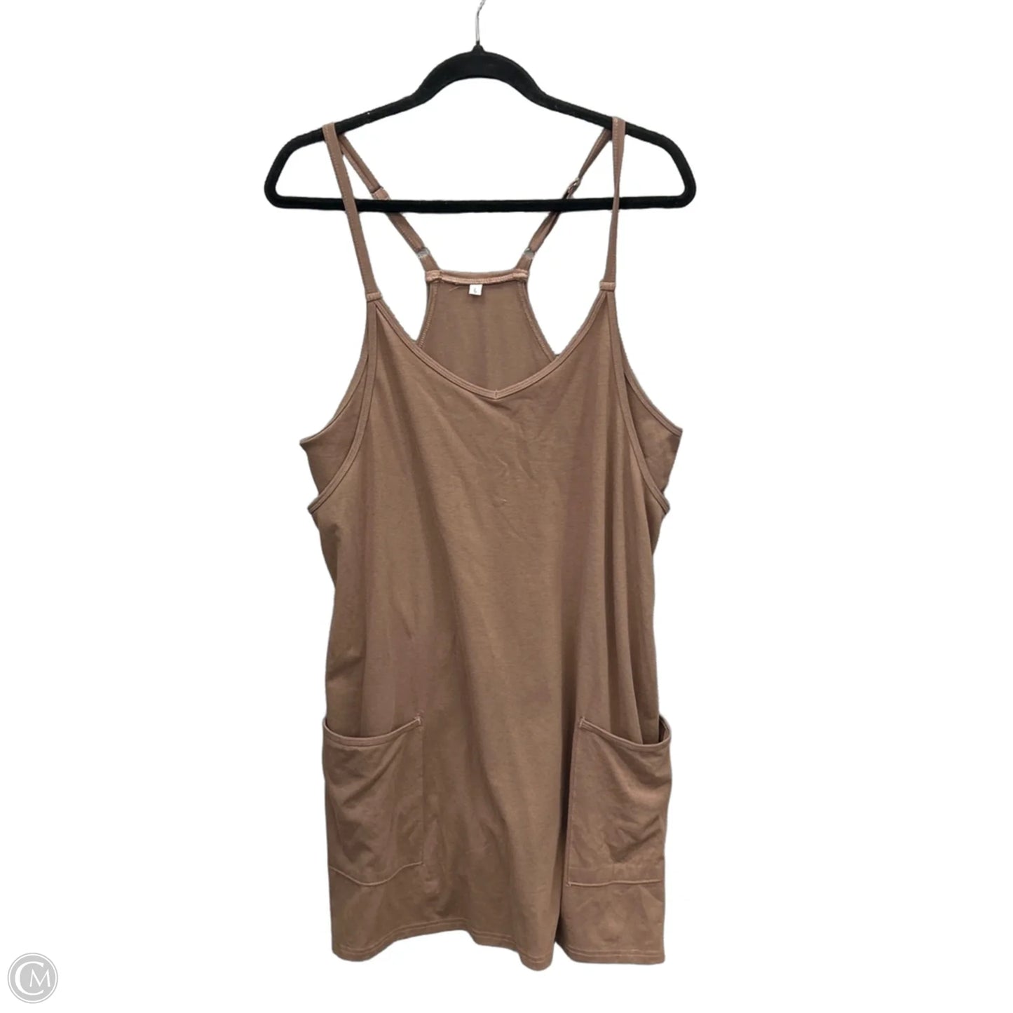 Shortalls By Clothes Mentor In Brown, Size: L