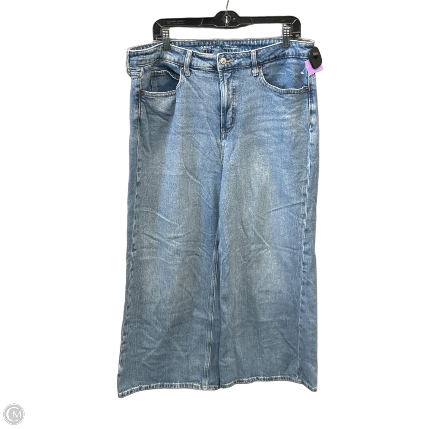 Jeans Wide Leg By Old Navy In Blue Denim, Size: 14