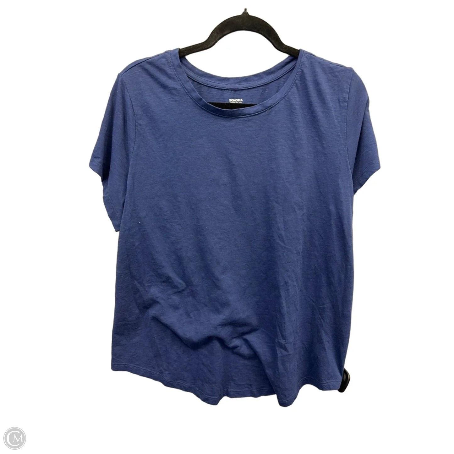 Top Short Sleeve Basic By Sonoma In Blue, Size: 1x