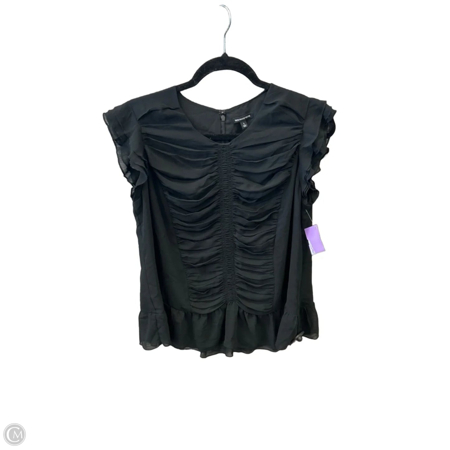 Blouse Sleeveless By Who What Wear In Black, Size: L
