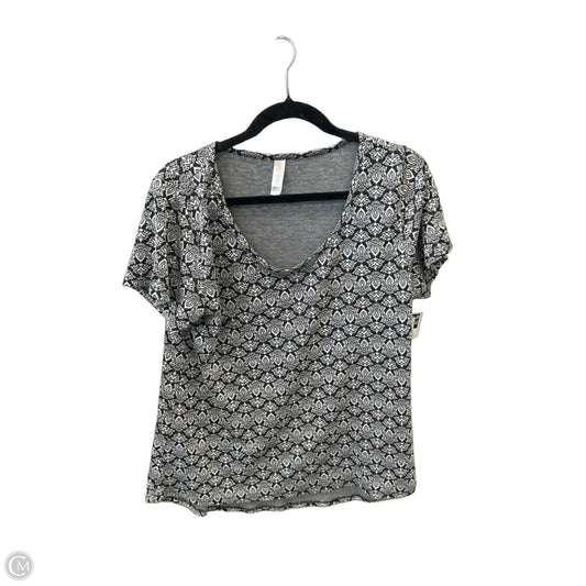 Tunic Short Sleeve By Lularoe In Black, Size: L
