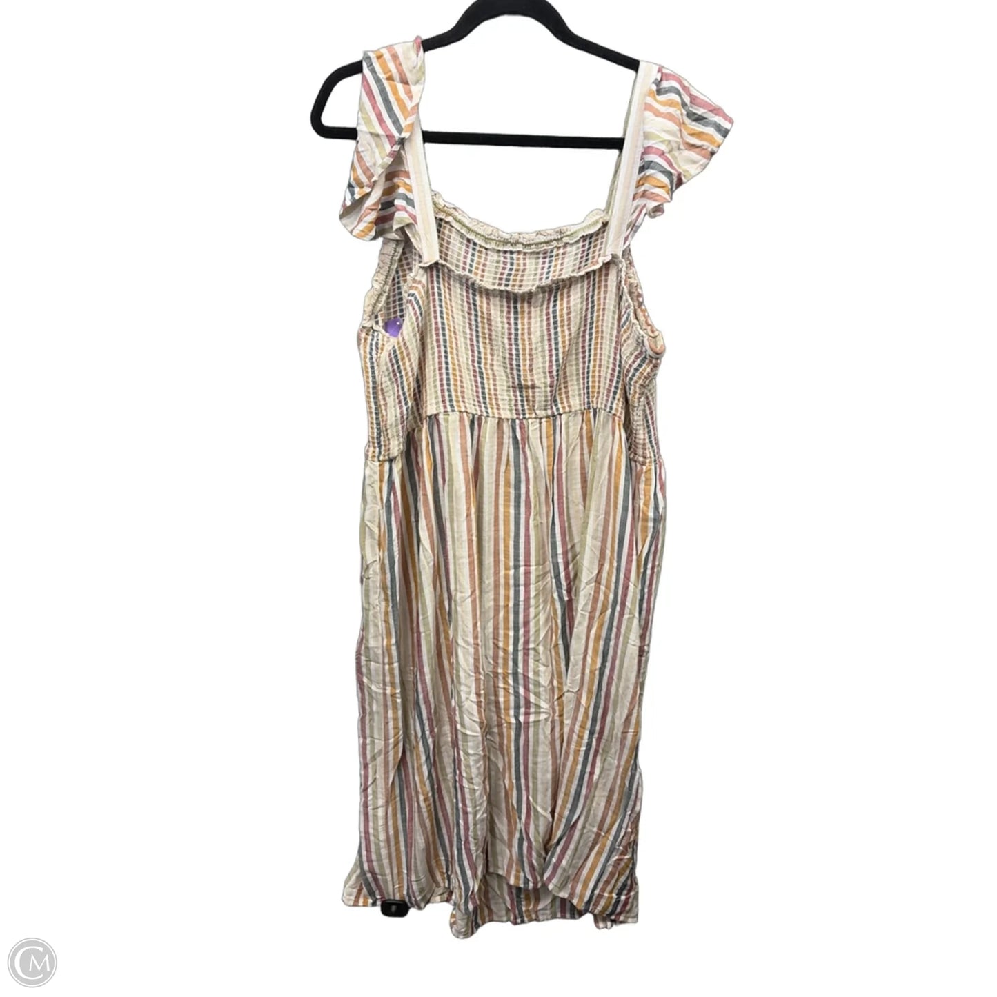 Dress Casual Midi By Sonoma In Striped Pattern, Size: 1x