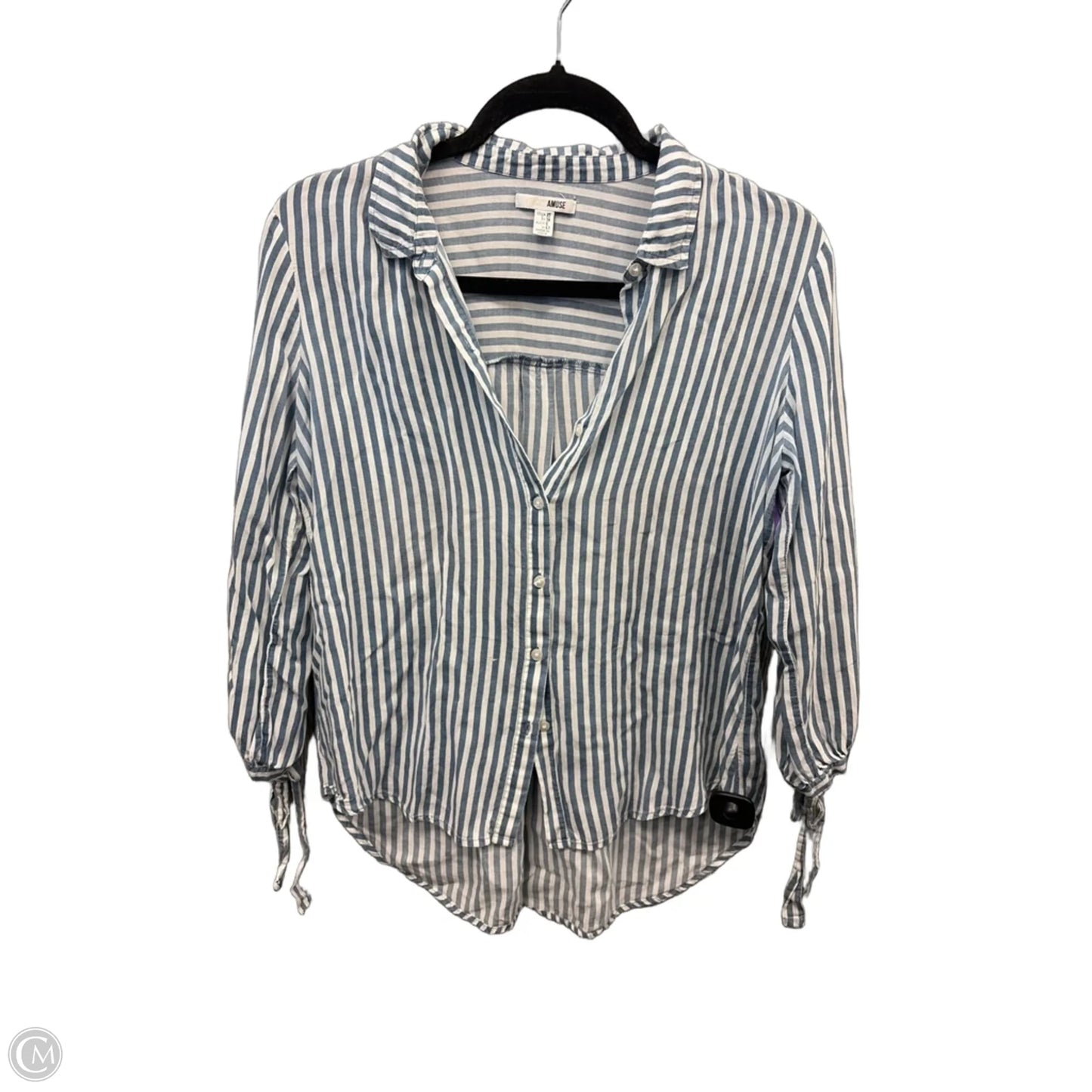 Tunic Long Sleeve By Clothes Mentor In Striped Pattern, Size: Xs