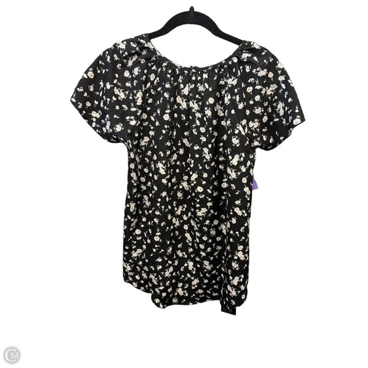Top Short Sleeve By Clothes Mentor In Black, Size: M