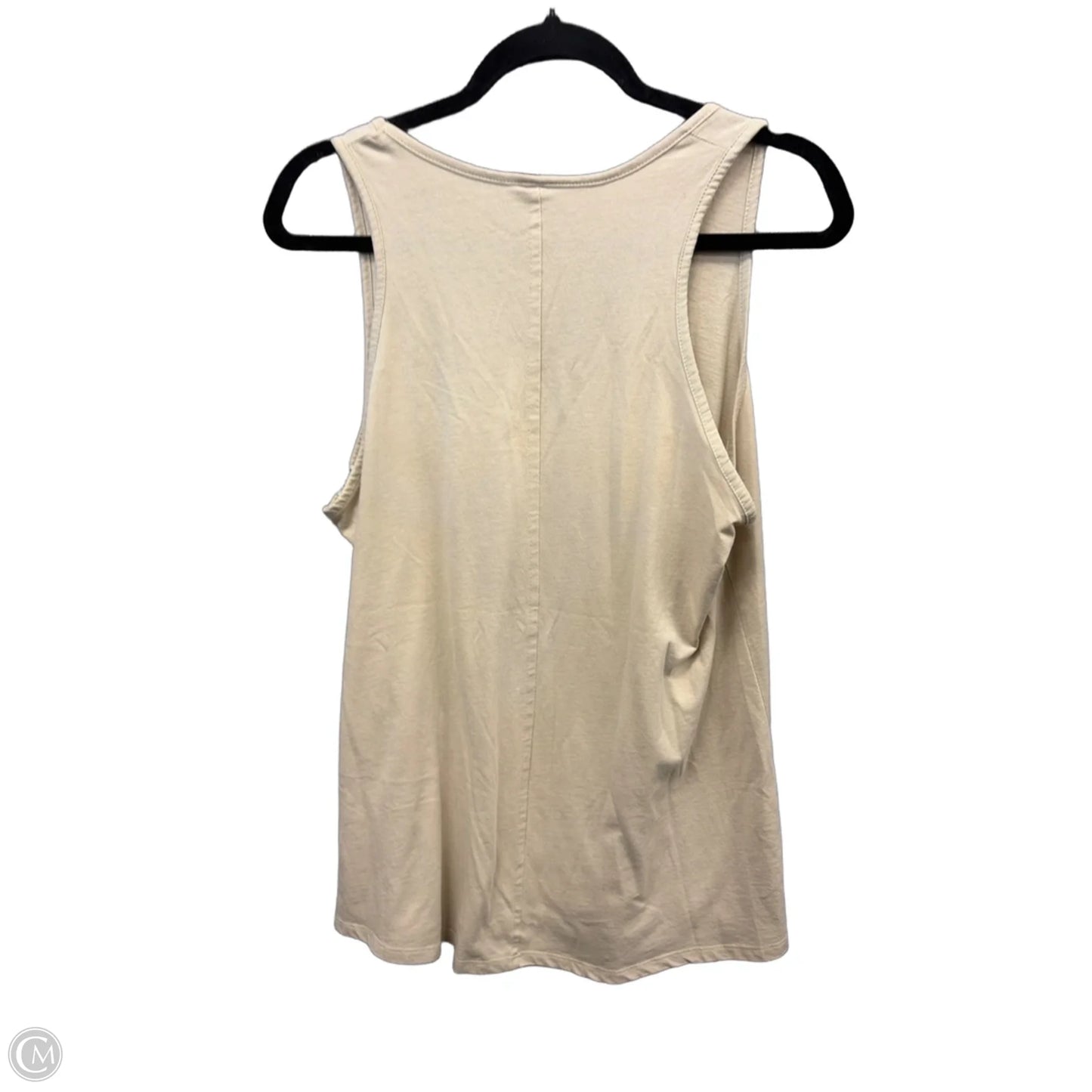 Top Sleeveless By Platinum In Tan, Size: Xl