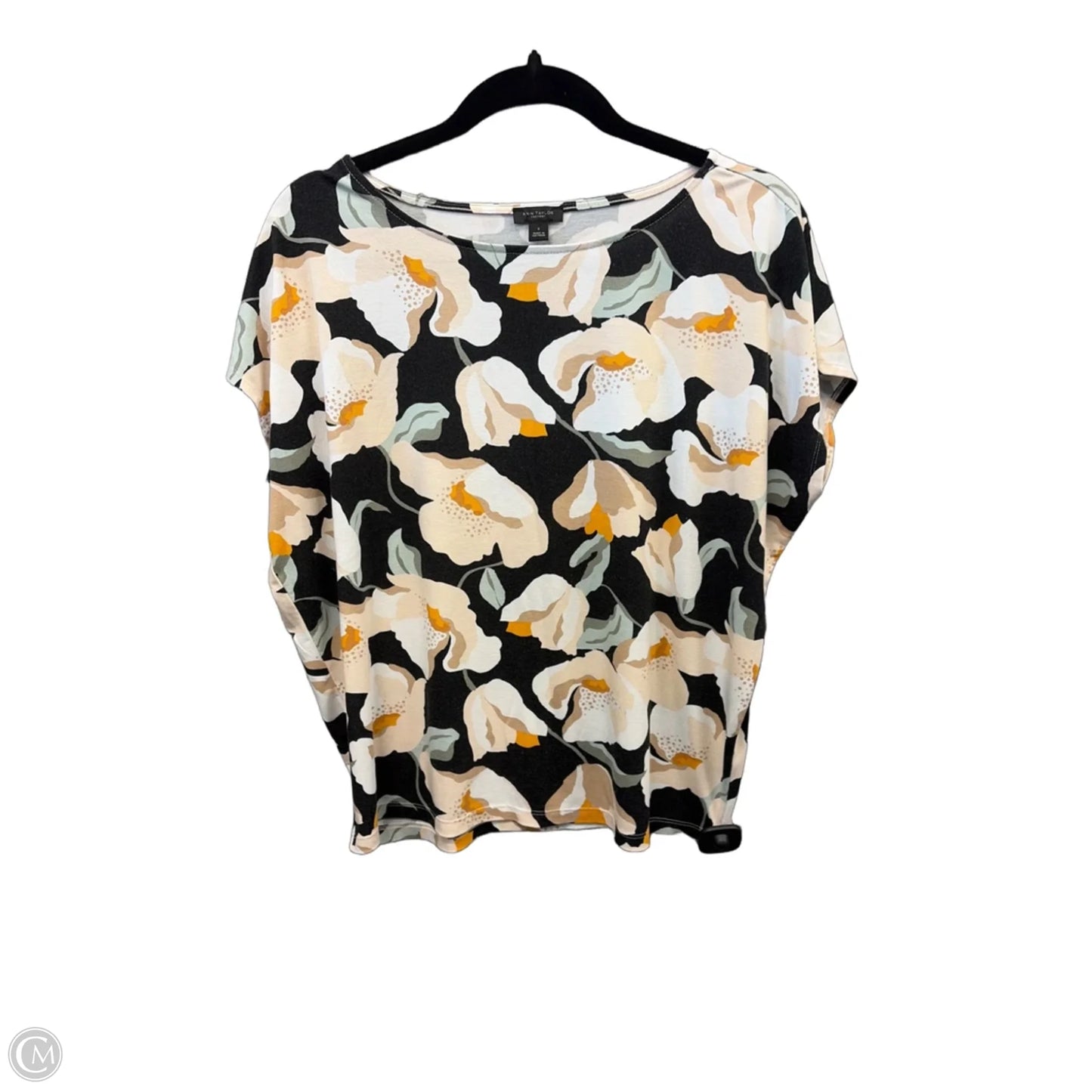 Top Short Sleeve By Ann Taylor In Floral Print, Size: S