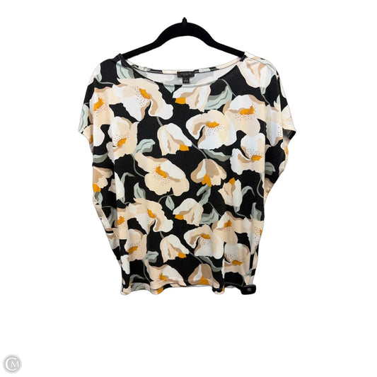 Top Short Sleeve By Ann Taylor In Floral Print, Size: S