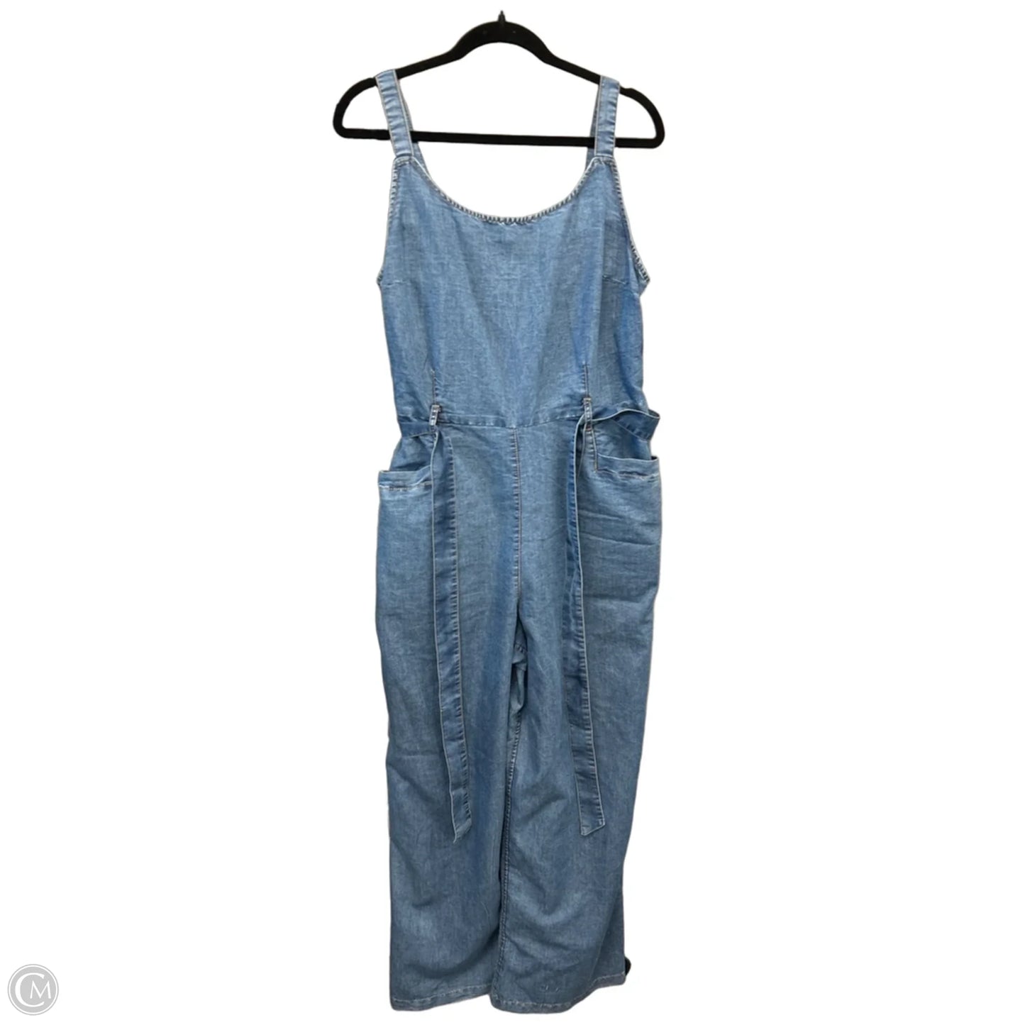 Jumpsuit By Charlotte Russe In Blue Denim, Size: L