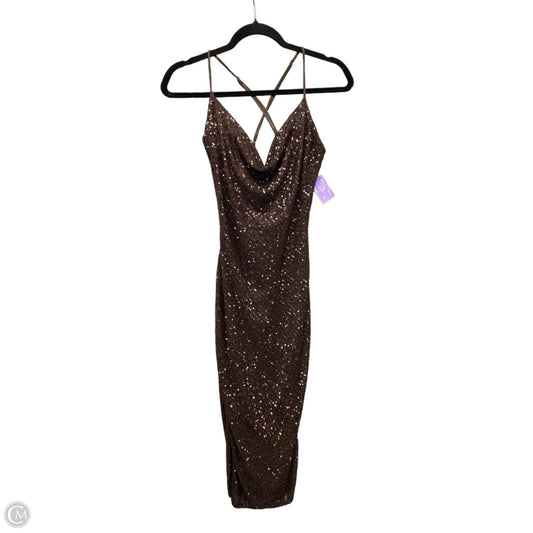 Dress Party Midi By Windsor In Brown, Size: S
