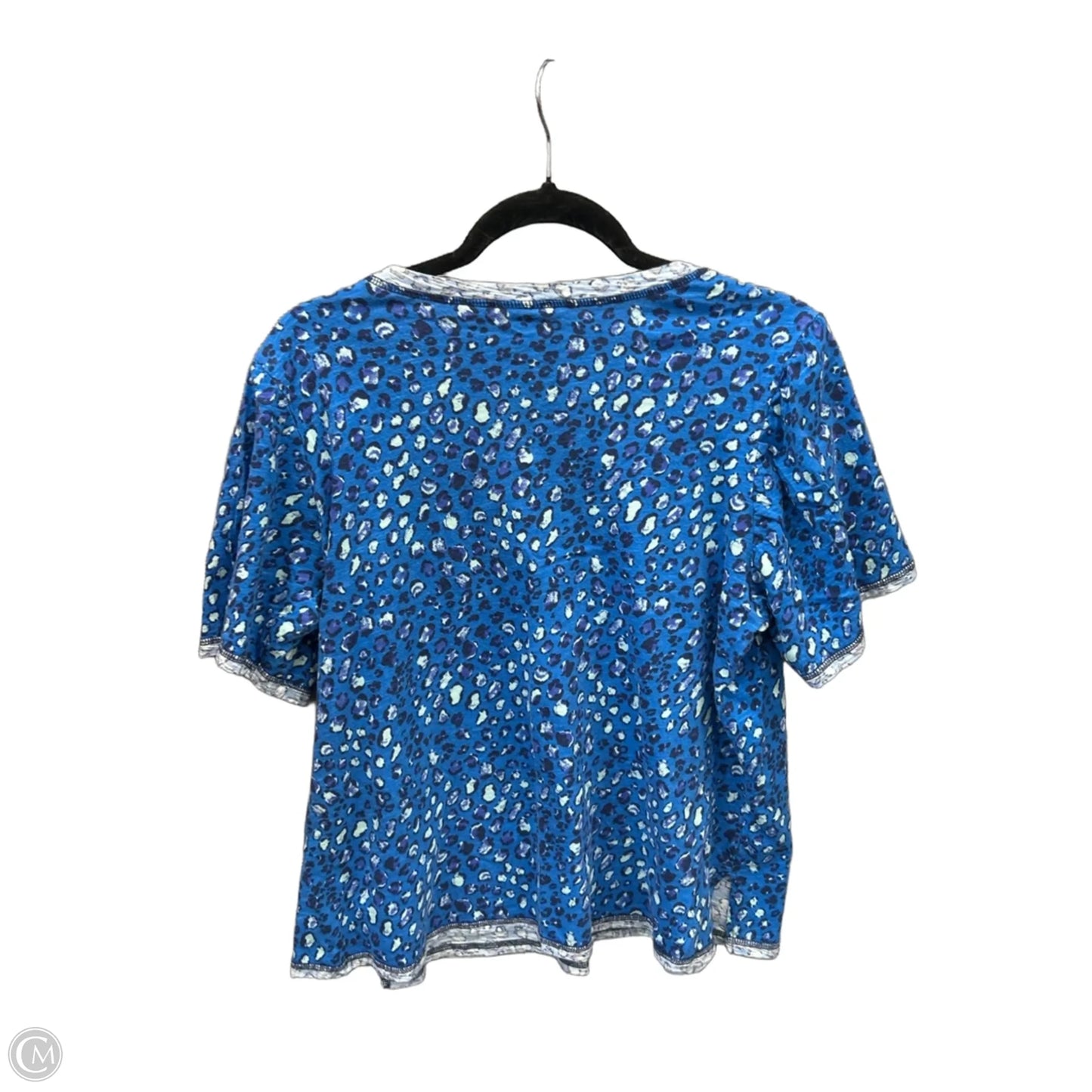 Top Short Sleeve By Logo In Blue, Size: 1x