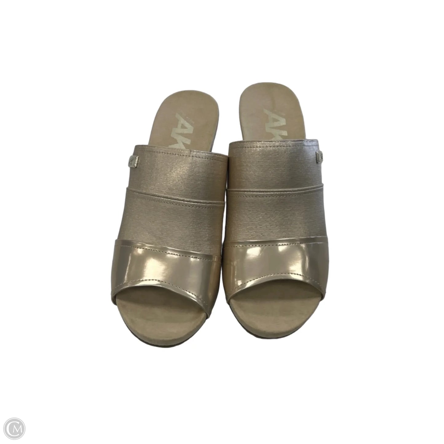 Sandals Heels Wedge By Anne Klein In Gold, Size: 10