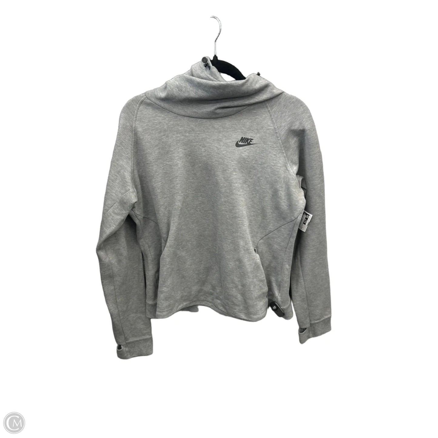 Sweatshirt Hoodie By Nike Apparel In Grey, Size: L