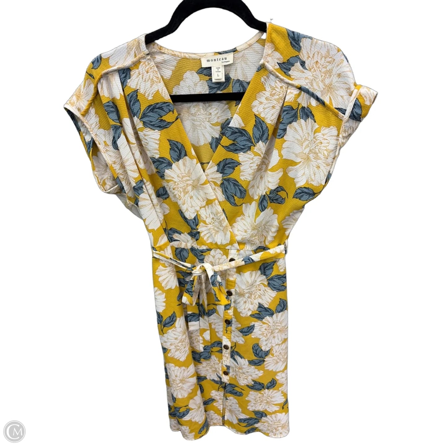 Dress Casual Midi By Monteau In Yellow, Size: L