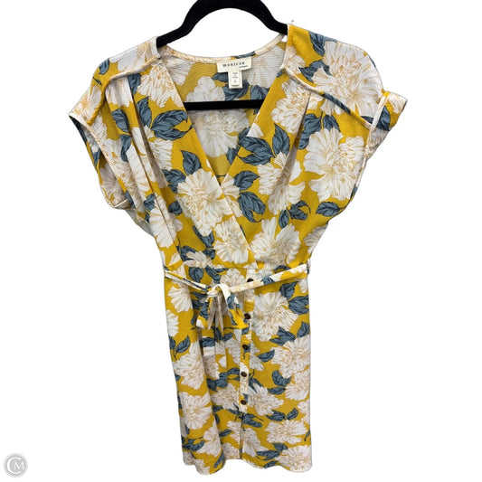 Dress Casual Midi By Monteau In Yellow, Size: L