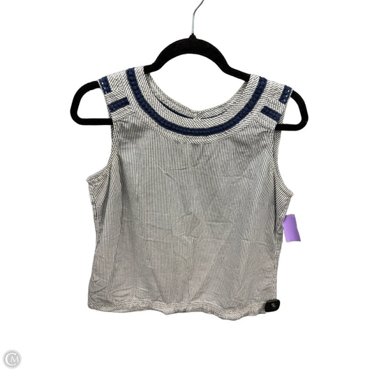 Top Sleeveless By Talbots In Striped Pattern, Size: M