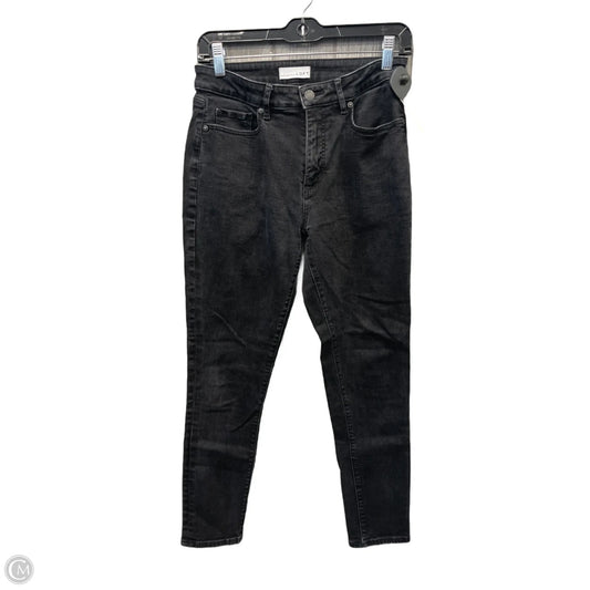 Jeans Skinny By Loft In Black Denim, Size: 4