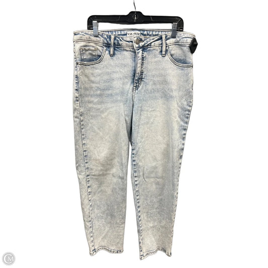 Jeans Straight By Ava & Viv In Blue Denim, Size: 16