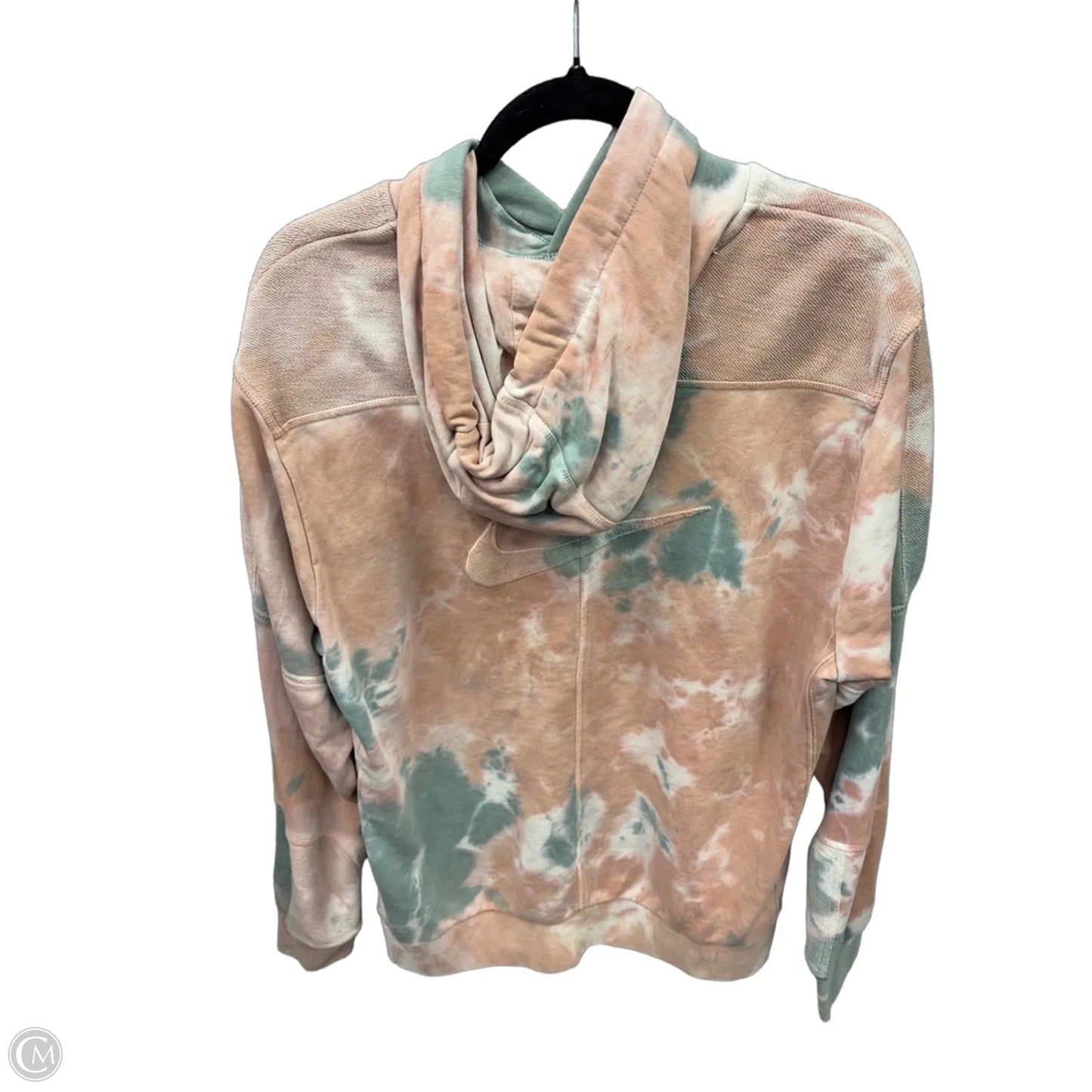 Sweatshirt Hoodie By Nike Apparel In Tie Dye Print, Size: M