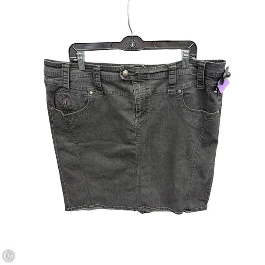Skirt Midi By Avenue In Black Denim, Size: 20