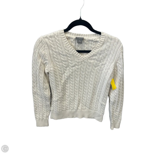 Sweater By Ann Taylor In White, Size: Xs