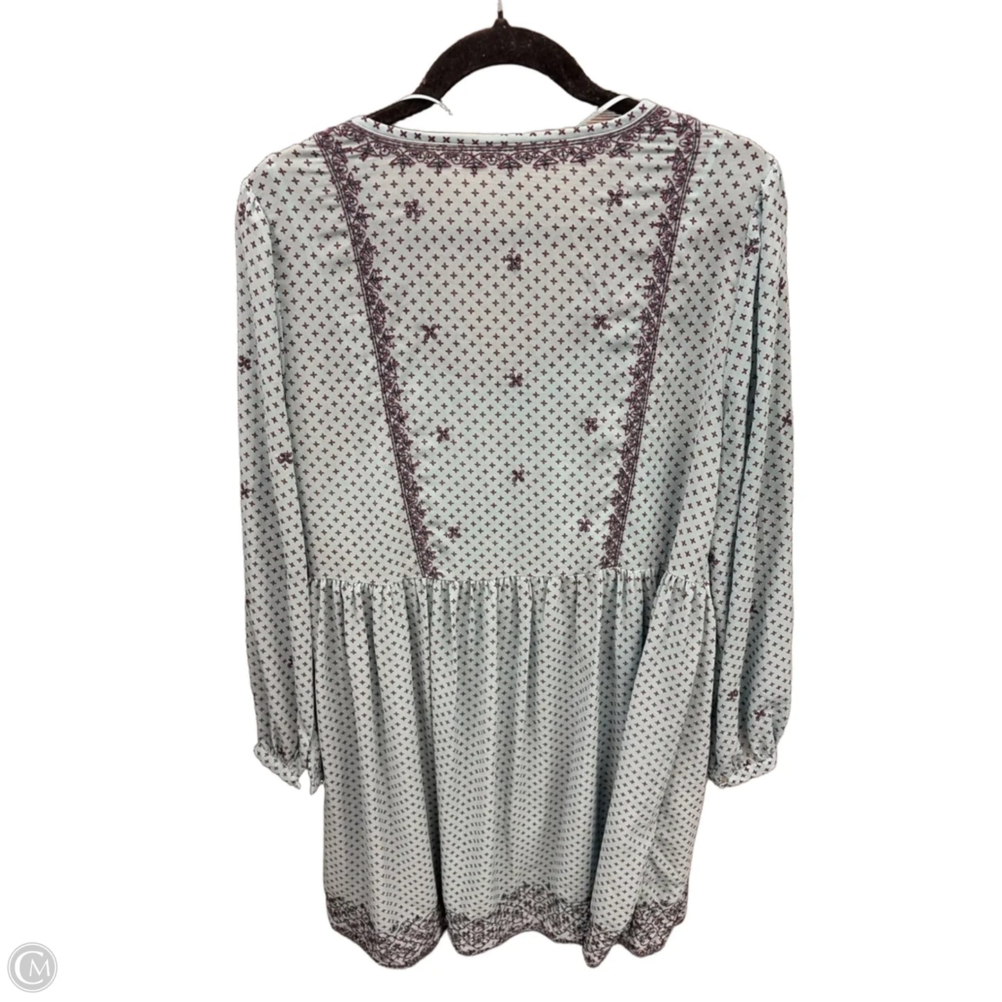 Dress Casual Midi By Time And Tru In Blue, Size: L
