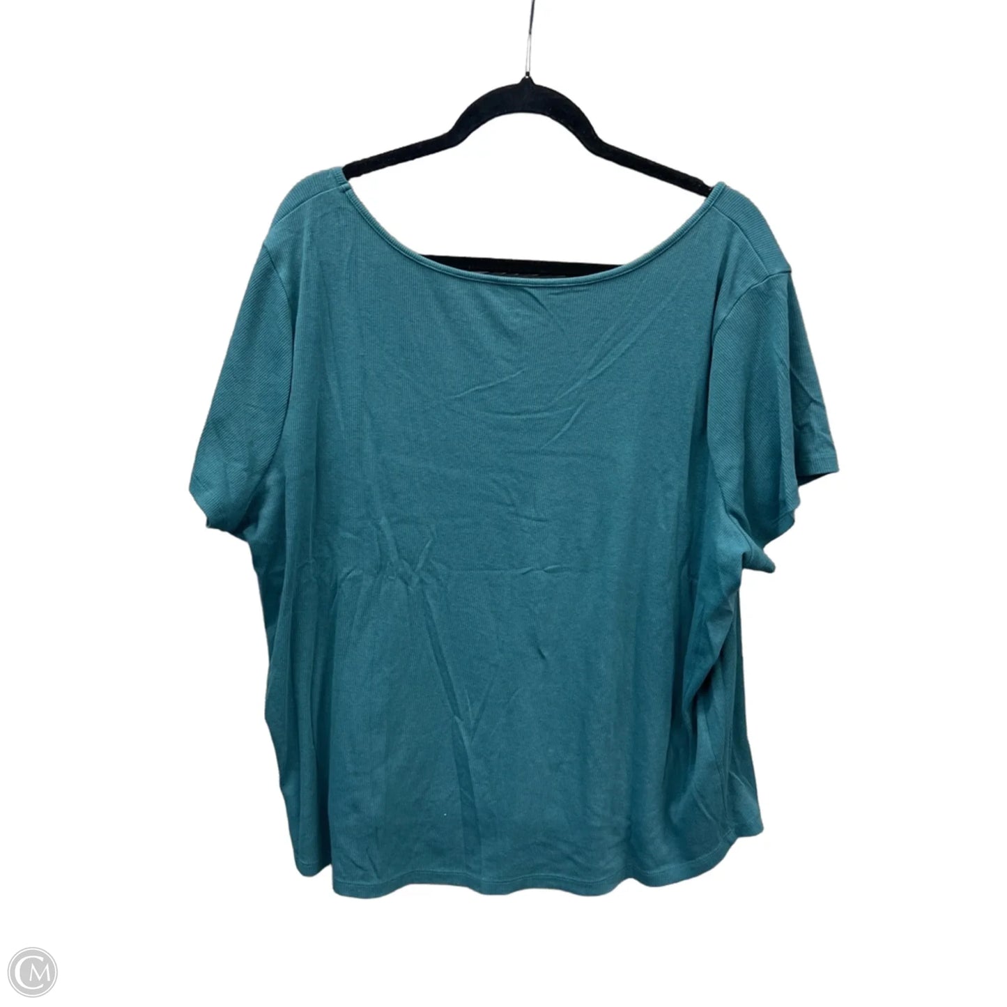 Top Short Sleeve Basic By Falls Creek In Blue, Size: 3x